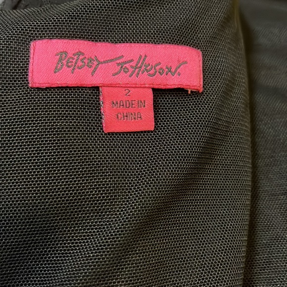 Betsey Johnson Cut Out Pattern Mesh Mini Dress, Black, size 2 - Picture 16 of 16